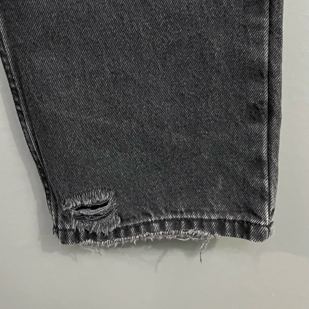 Free People The Lasso Jean Distressed Washed Black Straight Leg NWT - Picture 8 of 12